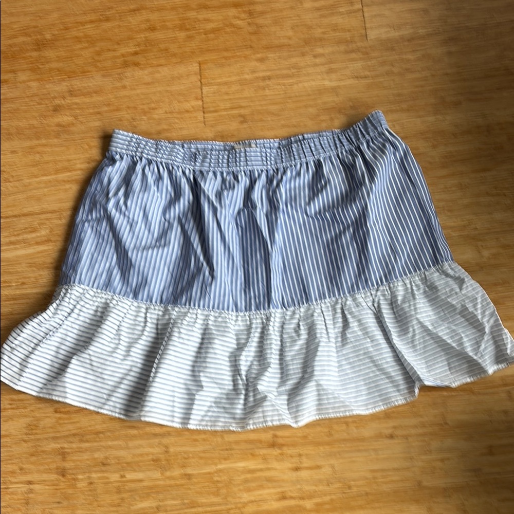 LOFT Blue and White Mini Skirt